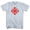Jerusalem Cross (Red Art) Adult Tri-Blend T-shirt