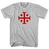 Jerusalem Cross (Red Art) Adult Tri-Blend T-shirt