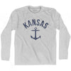 Kansas State Anchor Home Cotton Adult Long Sleeve T-shirt by Ultras