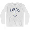 Kansas State Anchor Home Cotton Adult Long Sleeve T-shirt by Ultras