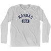 Kansas USA Adult Cotton Long Sleeve T-shirt by Ultras