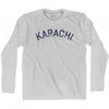 Karachi Vintage City Adult Cotton Long Sleeve T-shirt by Ultras