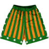 Kelly Green and Orange Champ Basketball Practice Shorts Made In USA by Tribe Lacrosse