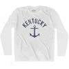 Kentucky State Anchor Home Cotton Adult Long Sleeve T-shirt by Ultras