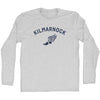 Kilmarnock Running Track Winged Foot Adult Cotton Long Sleeve T-shirt by Tribe Lacrosse
