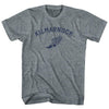 Kilmarnock Running Track Winged Foot Womens Tri-Blend Junior Cut T-Shirt by Tribe Lacrosse