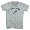 Kilmarnock Running Track Winged Foot Adult Tri-Blend V-neck T-shirt by Tribe Lacrosse
