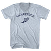 Kilmarnock Running Track Winged Foot Adult Tri-Blend V-neck T-shirt by Tribe Lacrosse