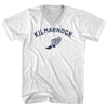 Kilmarnock Running Track Winged Foot Adult Cotton V-neck T-shirt by Tribe Lacrosse