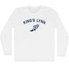 King's Lynn Running Track Winged Foot Adult Cotton Long Sleeve T-shirt by Tribe Lacrosse