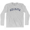 Kolkata Vintage City Adult Cotton Long Sleeve T-shirt by Ultras