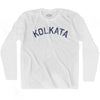 Kolkata Vintage City Adult Cotton Long Sleeve T-shirt by Ultras