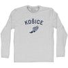 Kosice Running Track Winged Foot Adult Cotton Long Sleeve T-shirt by Tribe Lacrosse