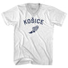 Kosice Running Track Winged Foot Adult Tri-Blend V-neck T-shirt by Tribe Lacrosse