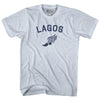 Lagos Running Track Winged Foot Adult Tri-Blend T-shirt by Tribe Lacrosse