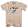 Lagos Running Track Winged Foot Adult Cotton T-shirt by Tribe Lacrosse