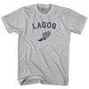 Lagos Running Track Winged Foot Adult Cotton T-shirt by Tribe Lacrosse