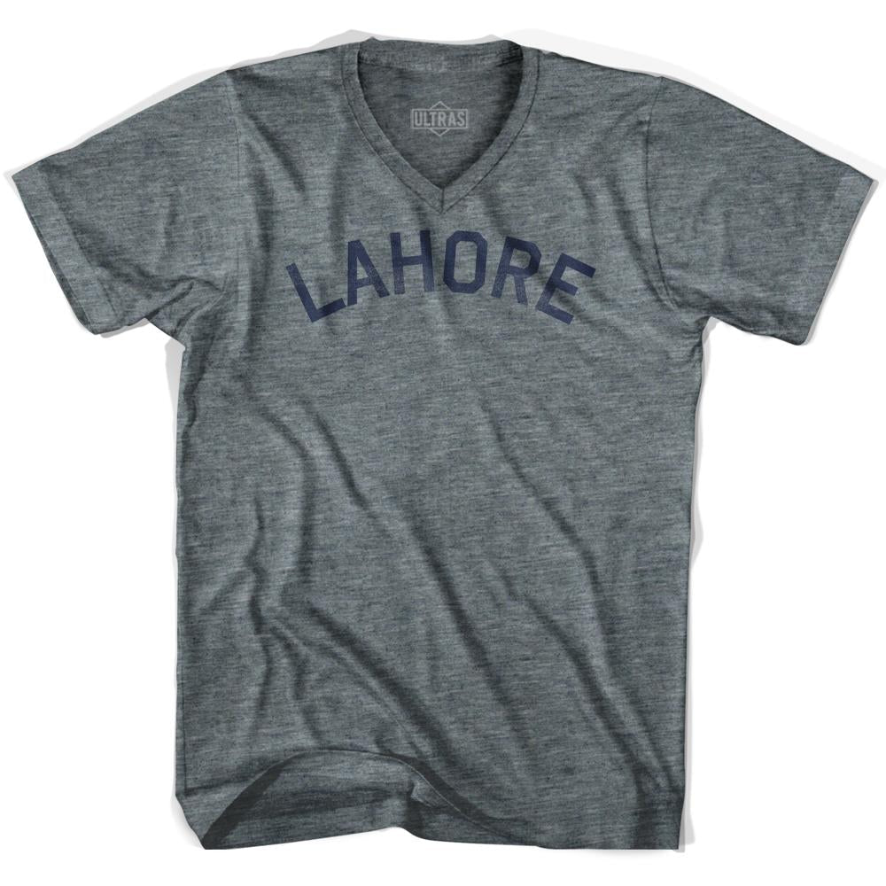 Lahore Vintage City Adult Tri-Blend V-neck Womens T-shirt by Ultras