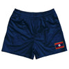 Laos Country Heritage Flag Rugby Shorts Made In USA by Rugby Shorts