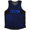 Laser Show Neon Blue Custom Athletic Tank Top Made In USA by Tribe Lacrosse