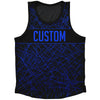 Laser Show Neon Blue Custom Athletic Sport Tank Top Made In USA by Tribe Lacrosse