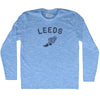 Leeds Running Track Winged Foot-Adult Tri-Blend Long Sleeve T-shirt by Tribe Lacrosse
