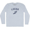 Leeds Running Track Winged Foot-Adult Tri-Blend Long Sleeve T-shirt by Tribe Lacrosse