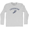 Leicester Running Track Winged Foot-Adult Cotton Long Sleeve T-shirt by Tribe Lacrosse
