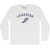 Leicester Running Track Winged Foot-Adult Cotton Long Sleeve T-shirt by Tribe Lacrosse