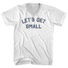 Let's Get Small Adult Cotton V-neck T-shirt by Tribe Lacrosse
