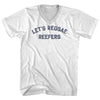 Let's Reggae Reefers Adult Cotton V-neck T-shirt by Tribe Lacrosse