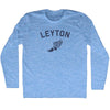 Leyton Running Track Winged Foot Adult Tri-Blend Long Sleeve T-shirt by Tribe Lacrosse