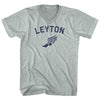 Leyton Running Track Winged Foot Adult Tri-Blend V-neck T-shirt by Tribe Lacrosse