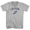 Leyton Running Track Winged Foot Adult Cotton V-neck T-shirt by Tribe Lacrosse