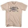 Libbys Surf Break Crossed Surf Board Surfing Destination Adult Cotton T-Shirt by Tribe Lacrosse