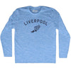 Liverpool Running Track Winged Foot-Adult Tri-Blend Long Sleeve T-shirt by Tribe Lacrosse