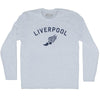 Liverpool Running Track Winged Foot-Adult Tri-Blend Long Sleeve T-shirt by Tribe Lacrosse