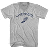Liverpool Running Track Winged Foot-Adult Cotton V-neck T-shirt by Tribe Lacrosse