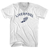 Liverpool Running Track Winged Foot-Adult Cotton V-neck T-shirt by Tribe Lacrosse