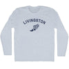 Livingston Running Track Winged Foot Adult Tri-Blend Long Sleeve T-shirt by Tribe Lacrosse