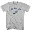 Livingston Running Track Winged Foot Adult Cotton T-shirt by Tribe Lacrosse