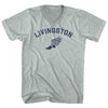 Livingston Running Track Winged Foot Adult Tri-Blend V-neck T-shirt by Tribe Lacrosse