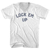 Lock Em Up Adult Cotton V-neck T-shirt by Tribe Lacrosse