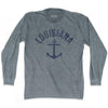 Louisiana State Anchor Home Tri-Blend Adult Long Sleeve T-shirt by Ultras