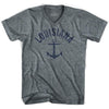Louisiana State Anchor Home Tri-Blend Adult V-neck Womens T-shirt by Ultras