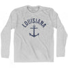Louisiana State Anchor Home Cotton Adult Long Sleeve T-shirt by Ultras