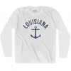Louisiana State Anchor Home Cotton Adult Long Sleeve T-shirt by Ultras