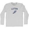 Luton Running Track Winged Foot-Adult Cotton Long Sleeve T-shirt by Tribe Lacrosse