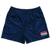 Luxembourg Country Heritage Flag Rugby Shorts Made In USA by Rugby Shorts