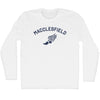 Macclesfield Running Track Winged Foot Adult Cotton Long Sleeve T-shirt by Tribe Lacrosse